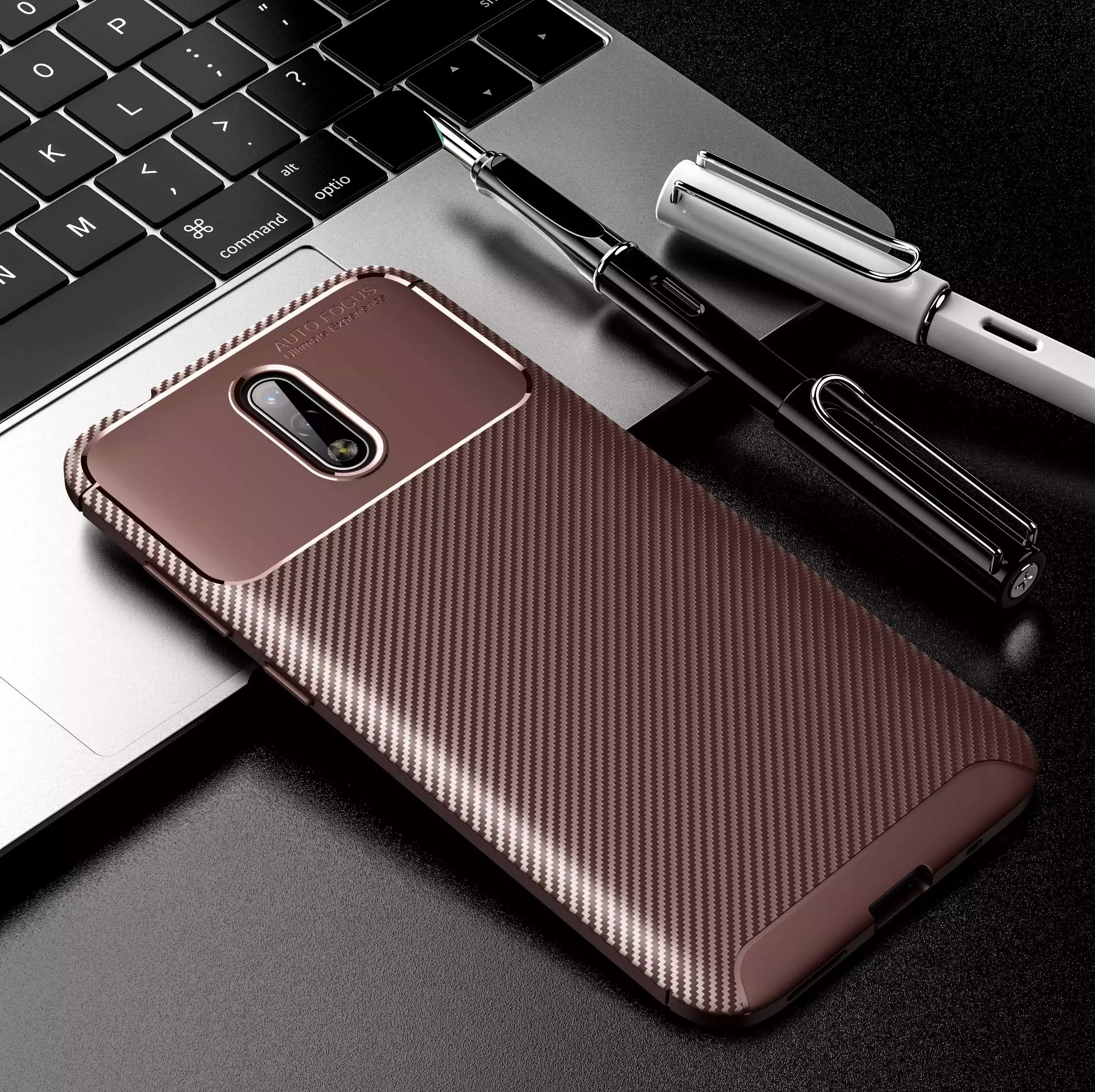 Противоударный чехол бампер для Nokia C01 Plus Ipaky Lasy Brown (Коричневый)