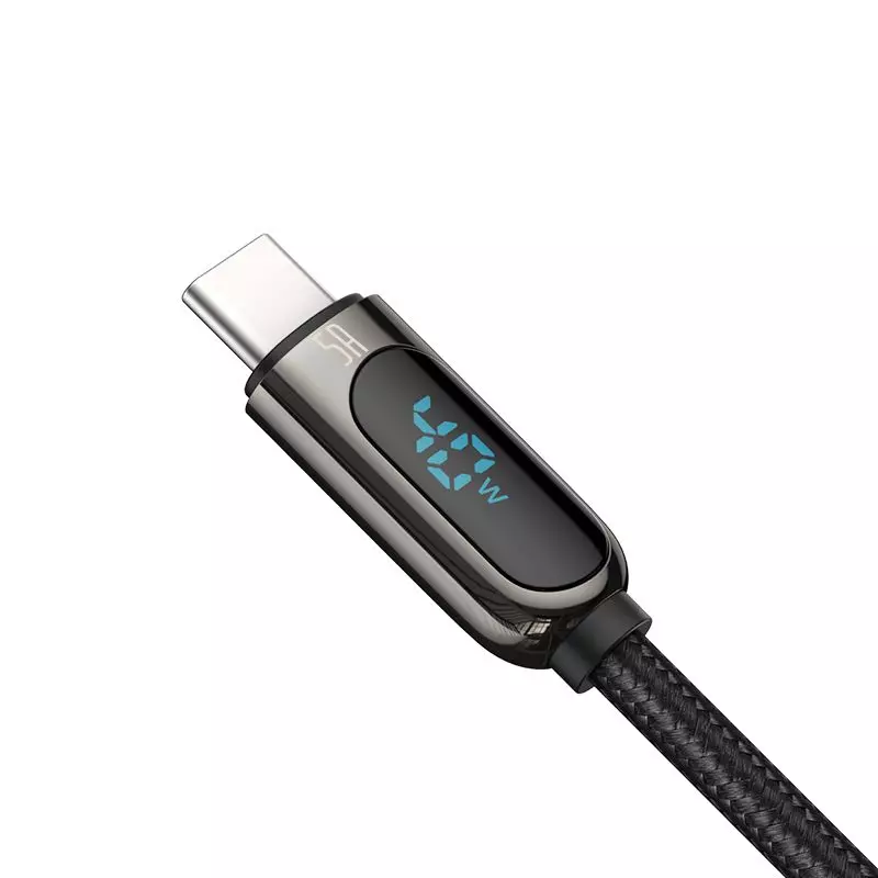 Кабель Baseus Type-C Display Fast Charging Data Cable 1m, 5A Black (Чорний) CATSK-01 Кабель Baseus Type-C Display Fast Charging Data Cable 1m, 5A Black (Чорний) CATSK-01