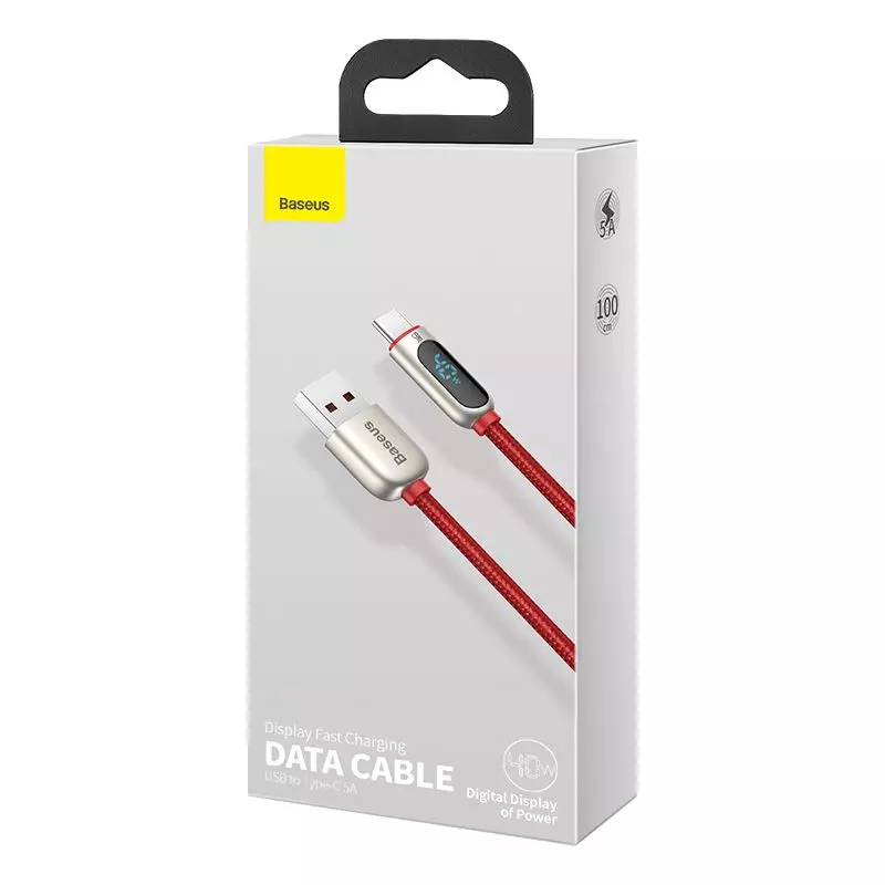 Кабель Baseus Type-C Fast Charging Data Cable 1m, 5A Red (Червоний) CATSK-09 Кабель Baseus Type-C Fast Charging Data Cable 1m, 5A Red (Червоний) CATSK-09
