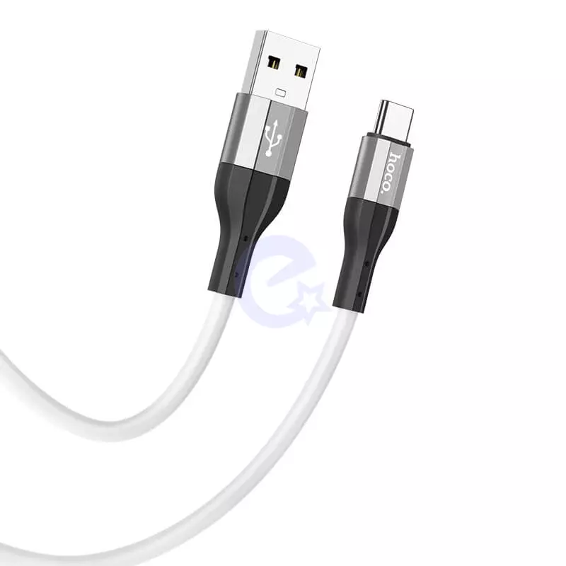 Кабель Hoco Type-C Creator silicone charging data cable X72 1m, 3A White (Белый)