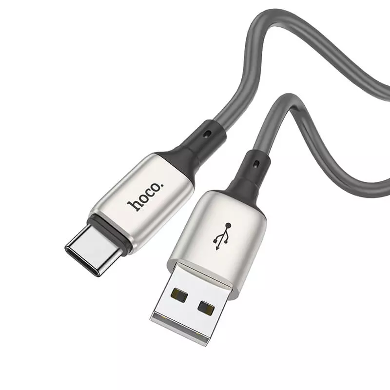 Кабель Hoco Type-C Howdy Charging Data Cable X66 1m, 3A Grey (Сірий) Кабель Hoco Type-C Howdy Charging Data Cable X66 1m, 3A Grey (Сірий)