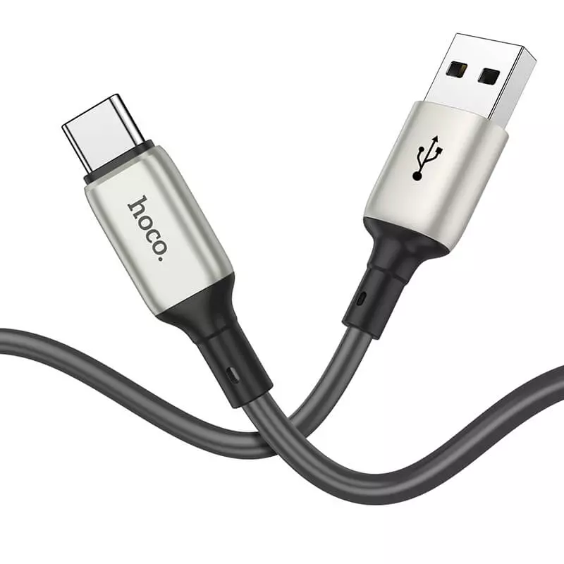Кабель Hoco Type-C Howdy Charging Data Cable X66 1m, 3A Grey (Сірий) Кабель Hoco Type-C Howdy Charging Data Cable X66 1m, 3A Grey (Сірий)