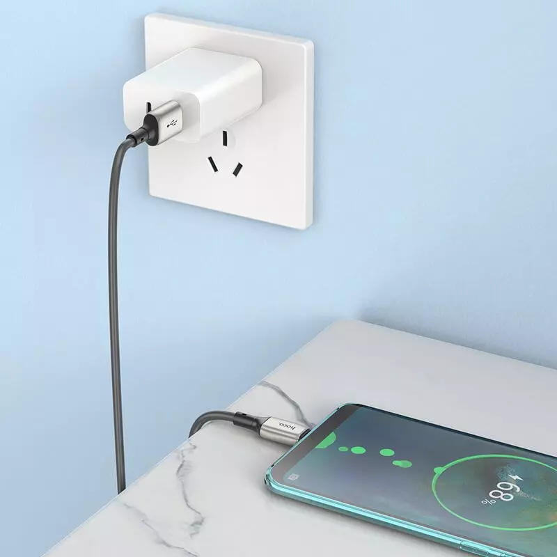 Кабель Hoco Type-C Howdy Charging Data Cable X66 1m, 3A Grey (Сірий) Кабель Hoco Type-C Howdy Charging Data Cable X66 1m, 3A Grey (Сірий)