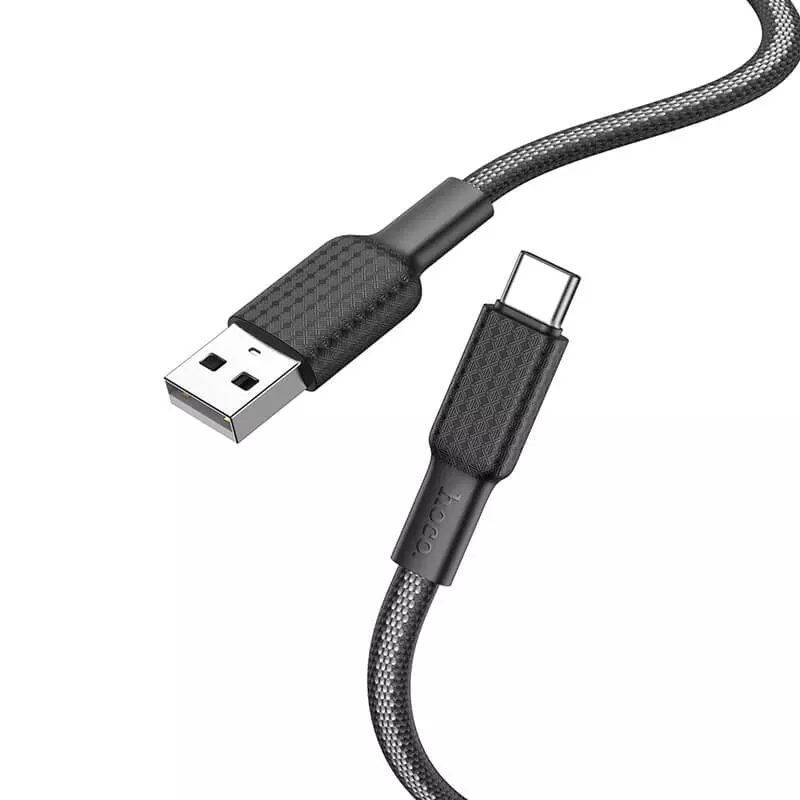 Кабель Hoco Type-C Jaeger Charging Data Cable X69 1m, 3A Black (Чорний) Кабель Hoco Type-C Jaeger Charging Data Cable X69 1m, 3A Black (Чорний)