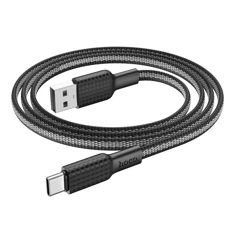 Кабель Hoco Type-C Jaeger Charging Data Cable X69 1m, 3A Black (Чорний) Кабель Hoco Type-C Jaeger Charging Data Cable X69 1m, 3A Black (Чорний)