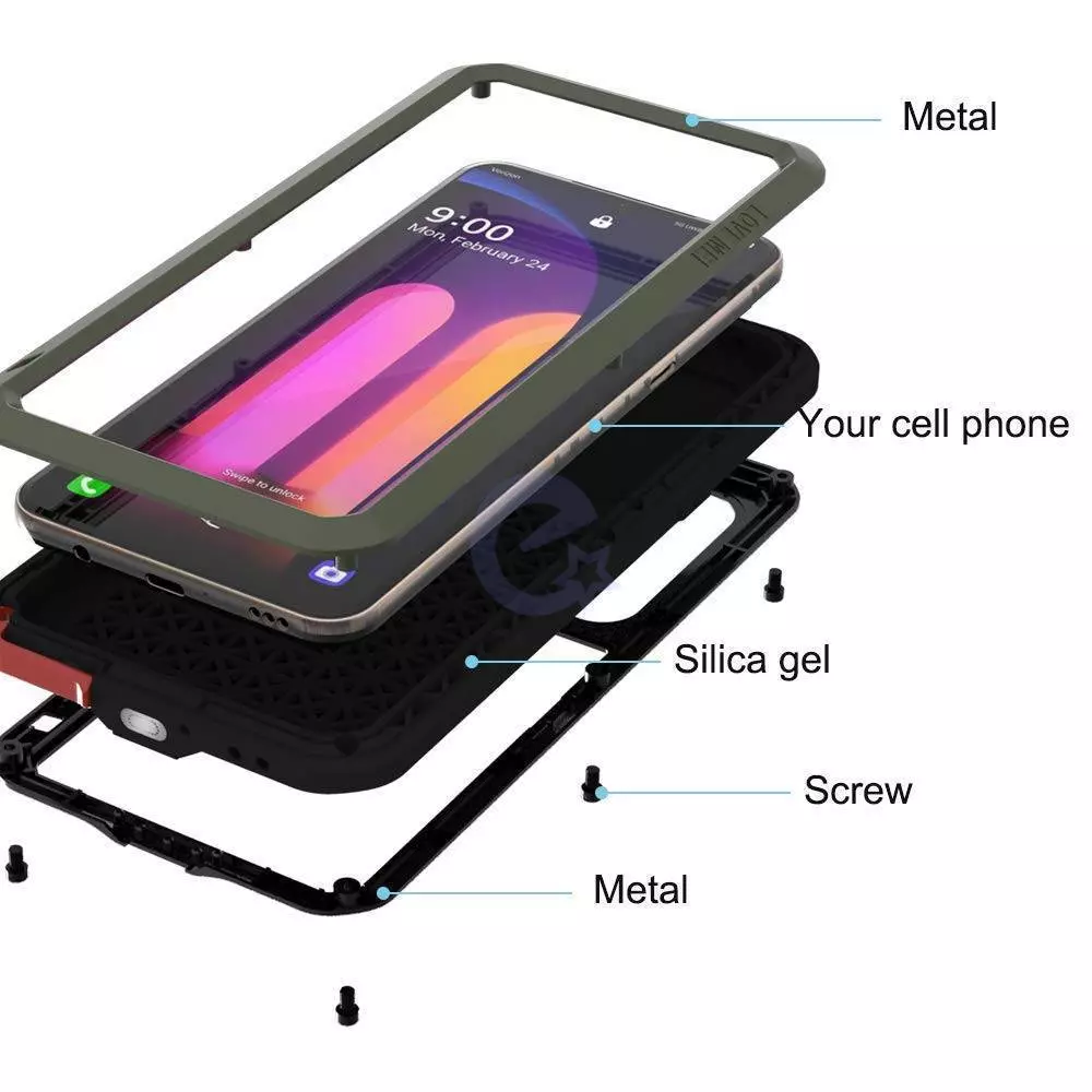 Протиударний чохол бампер для Google Pixel 6a Love Mei PowerFull Army Green (Армійський Зелений)