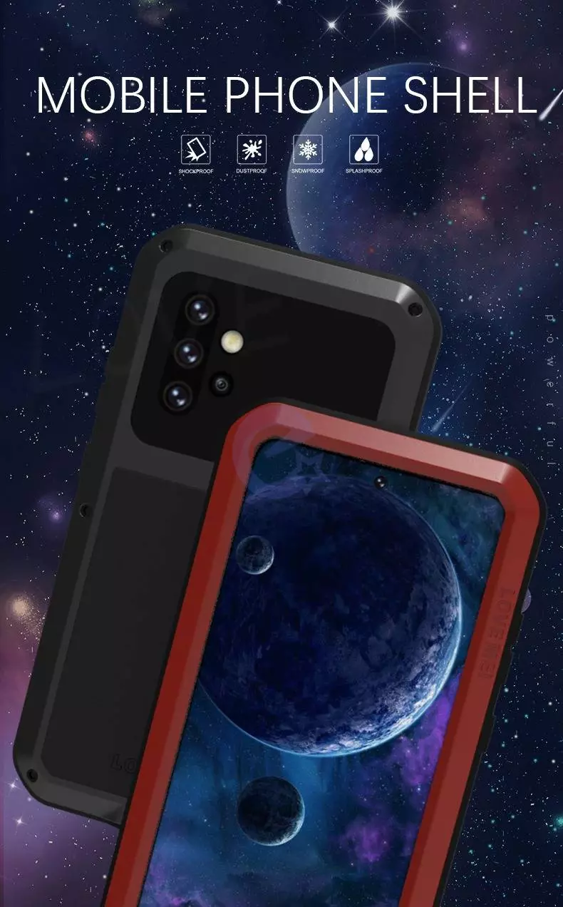 Противоударный чехол бампер для Xiaomi 12 / 12S / 12X Love Mei PowerFull Silver (Серебристый)