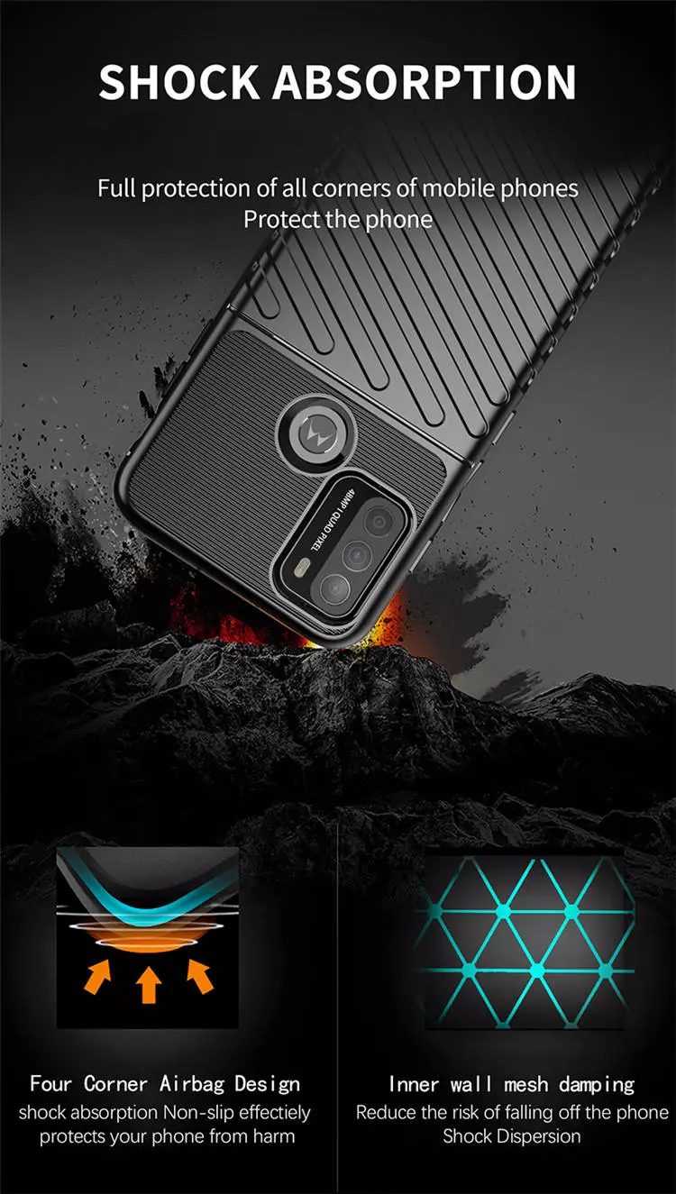 Противоударный чехол бампер для Motorola Moto G42 Anomaly Thunder Black (Черный)