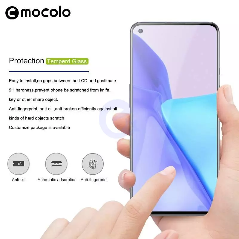Защитное стекло для Motorola Moto G Stylus 5G Mocolo Full Cover Glue Glass (полная проклейка экрана) Black (Черный)