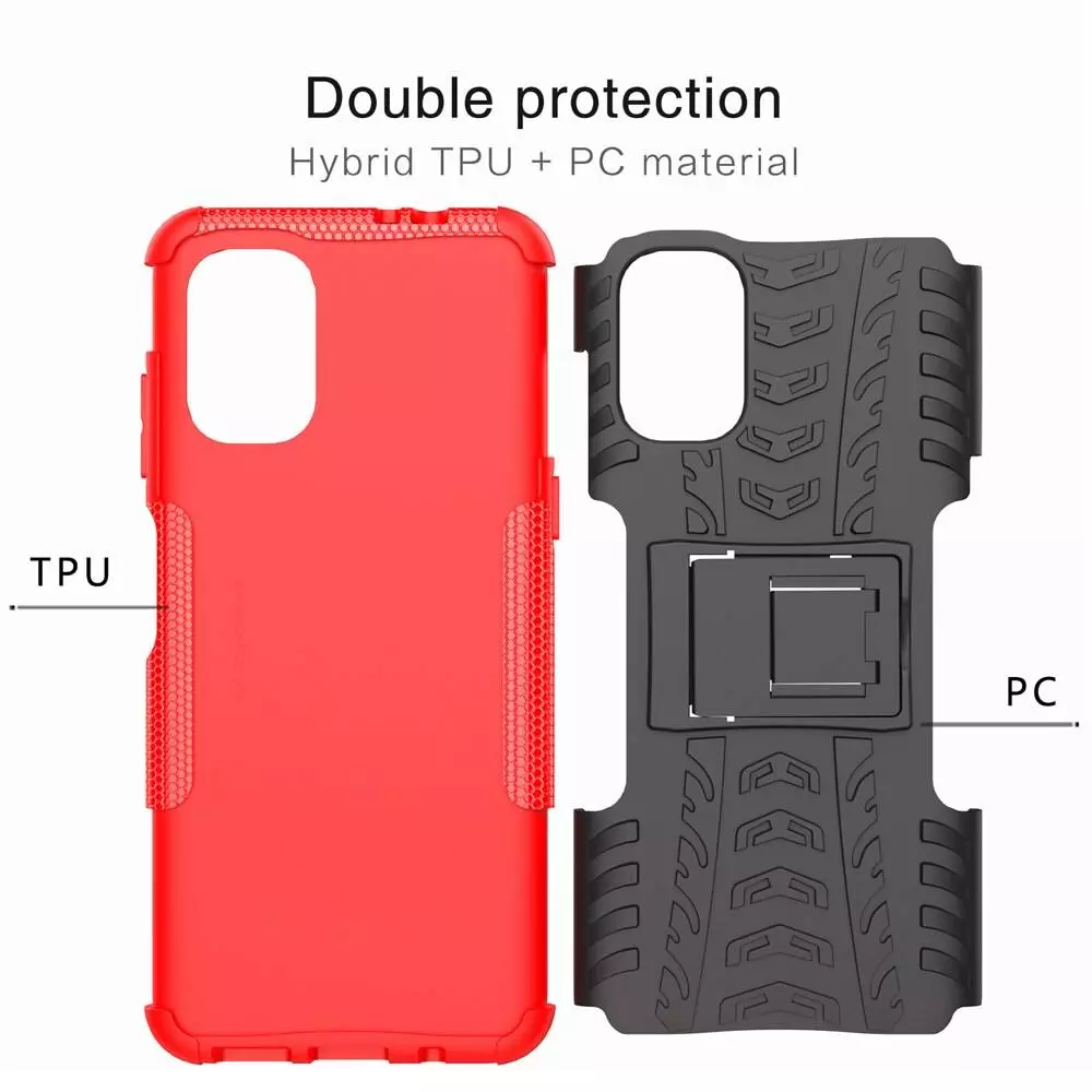 Протиударний чохол бампер для Nokia G11 / G21 Nevellya Case (вбудована підставка) Green (Зелений)