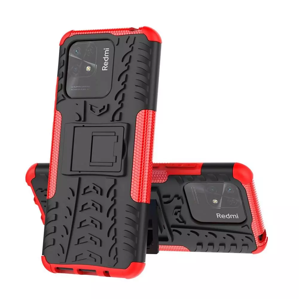 Протиударний чохол бампер для Realme Narzo 50A Nevellya Case (вбудована підставка) Red (Червоний)