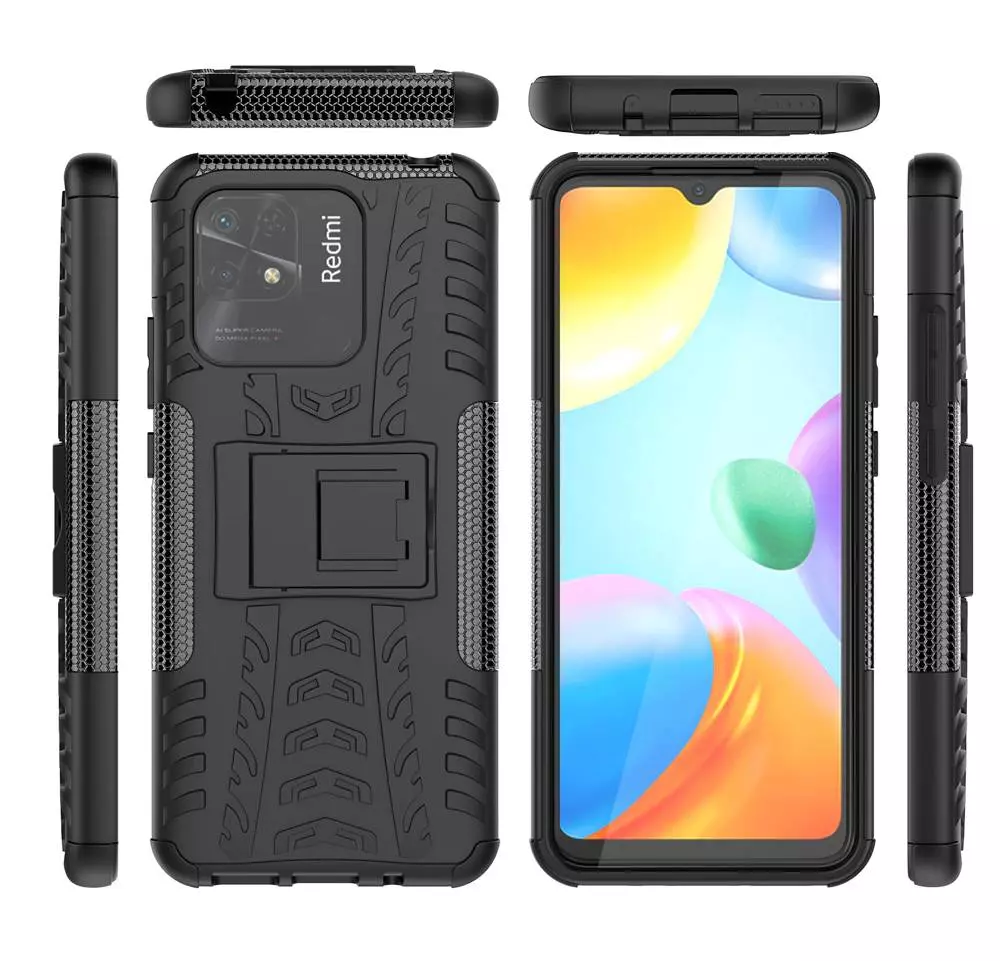 Протиударний чохол бампер для Realme Narzo 50A Nevellya Case (вбудована підставка) Red (Червоний)
