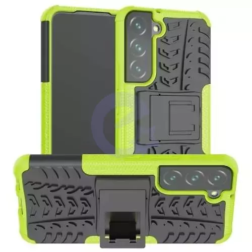 Противоударный чехол бампер для Samsung Galaxy S23 Nevellya Case (встроенная подставка) Green (Зеленый)