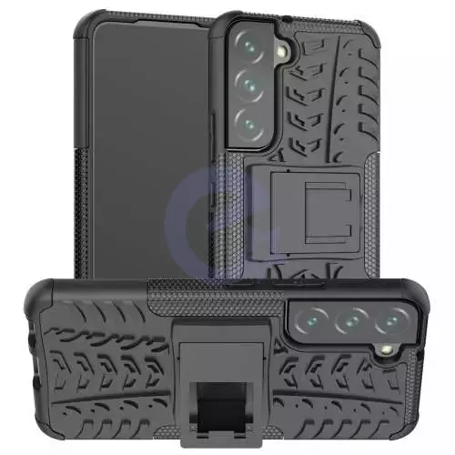 Противоударный чехол бампер для Samsung Galaxy S23 Nevellya Case (встроенная подставка) Black (Черный)