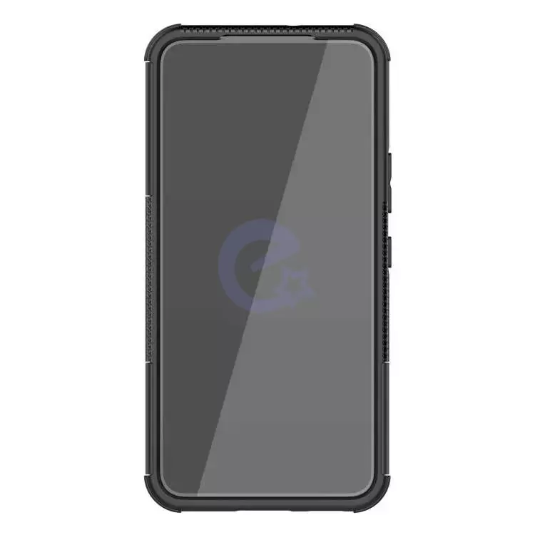 Противоударный чехол бампер для Samsung Galaxy S23 Nevellya Case (встроенная подставка) Black (Черный)