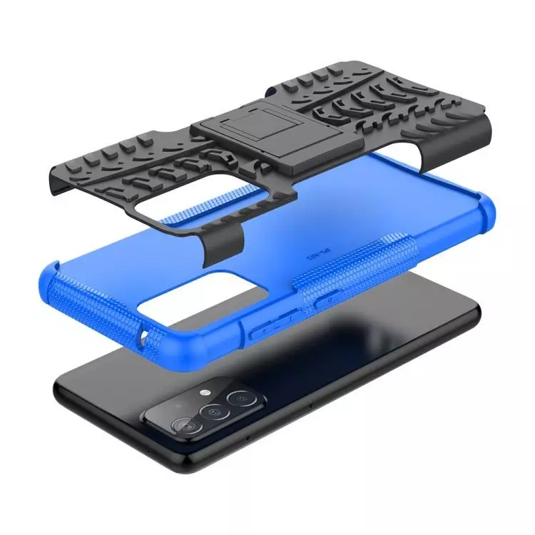 Протиударний чохол бампер для Samsung Galaxy A53 5G Nevellya Case (вбудована підставка) Blue (Синій)