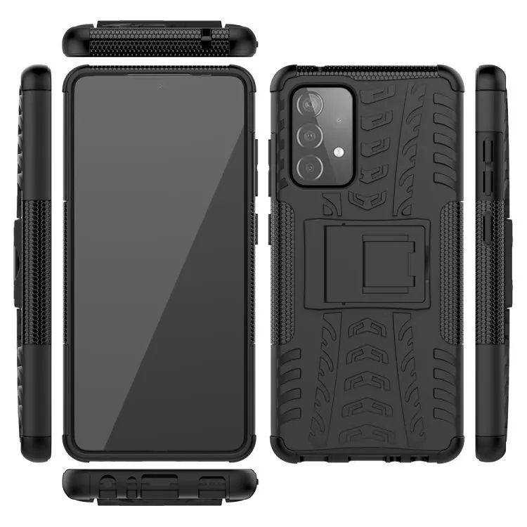 Протиударний чохол бампер для Samsung Galaxy A53 5G Nevellya Case (вбудована підставка) Black (Чорний)