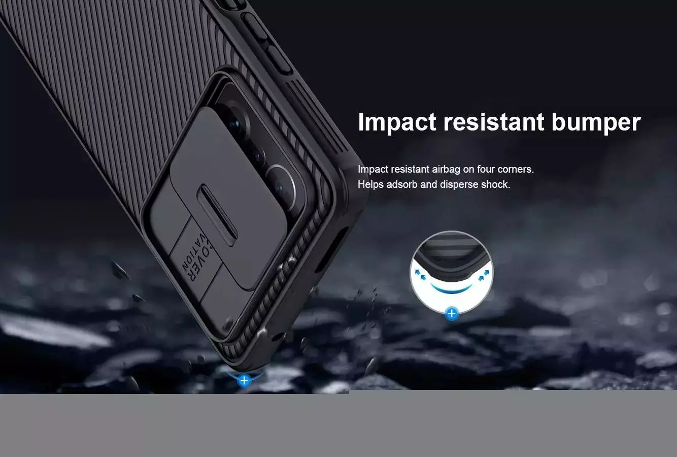Протиударний чохол бампер Nillkin CamShield Pro (шторка на камеру) для Vivo Y02 Purple (Пурпурний)
