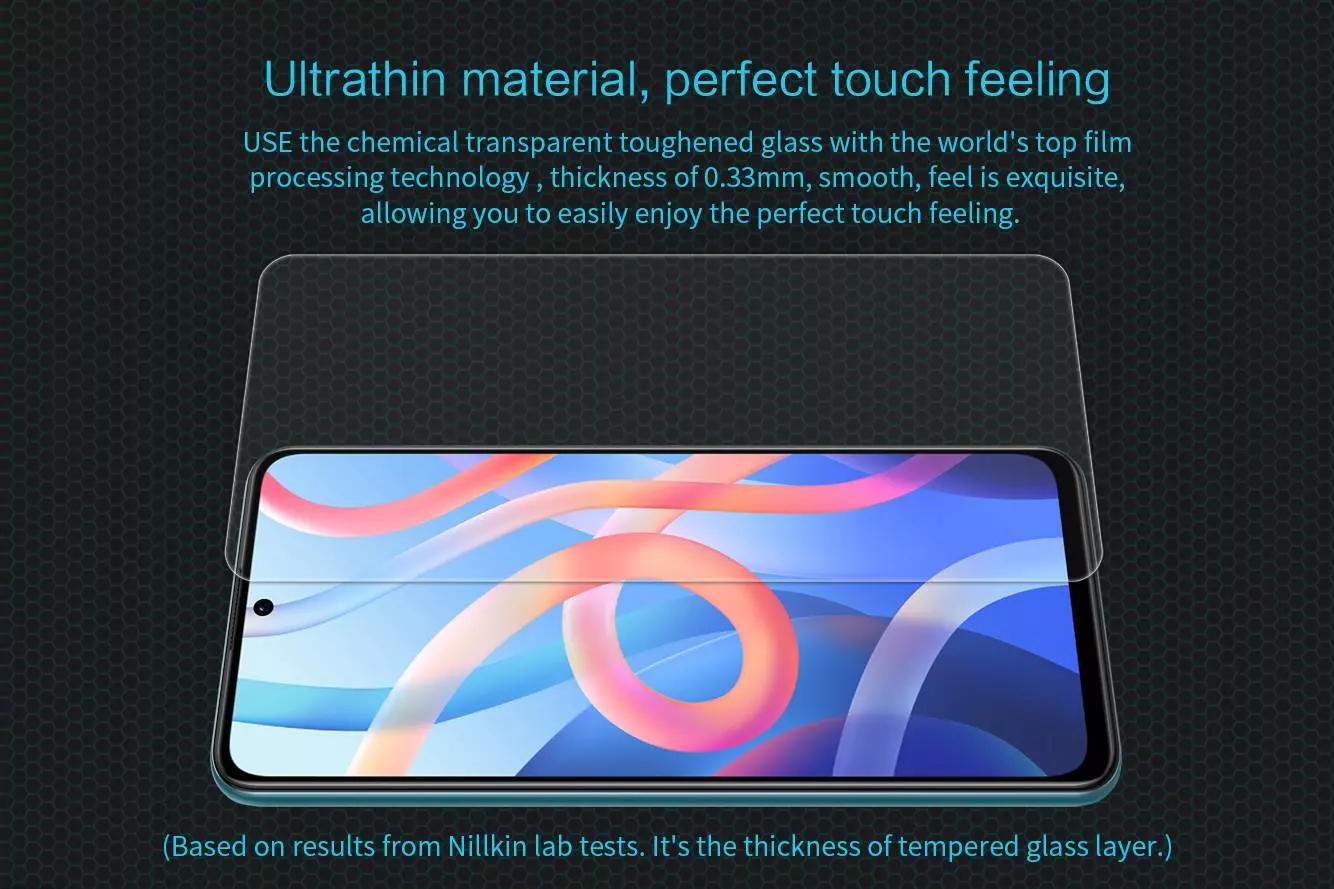 Закаленное защитное стекло Nillkin H для Xiaomi Poco M4 Pro Transparent (Прозрачный)