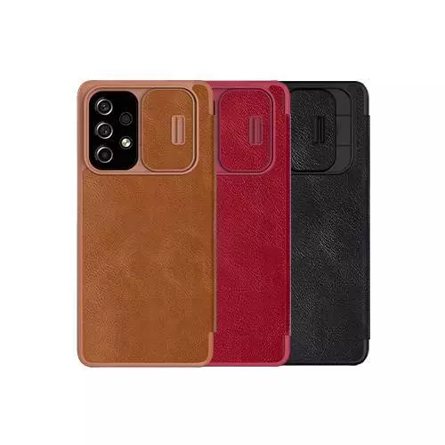 Чехол книжка Nillkin Qin Pro (шторка на камеру) для Samsung Galaxy A53 5G Red (Красный) Чехол книжка Nillkin Qin Pro (шторка на камеру) для Samsung Galaxy A53 5G Red (Красный)