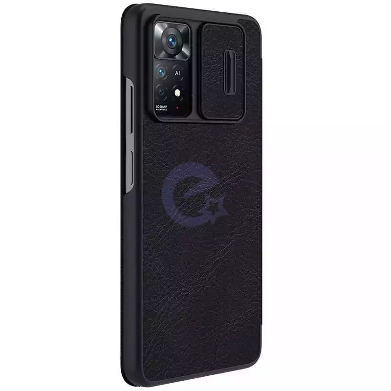 Чехол книжка Nillkin Qin Pro (шторка на камеру) для Xiaomi Redmi Note 12 Pro 5G / Poco X5 Pro Black (Черный)