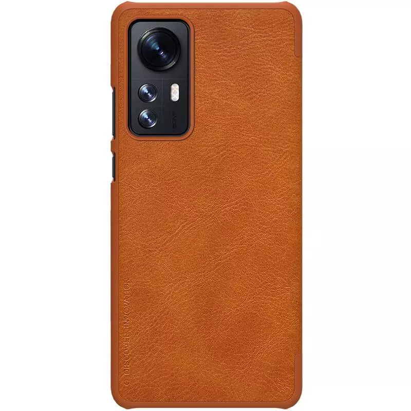Чехол книжка Nillkin Qin для Xiaomi 12 / 12S / 12X Brown (Коричневый)