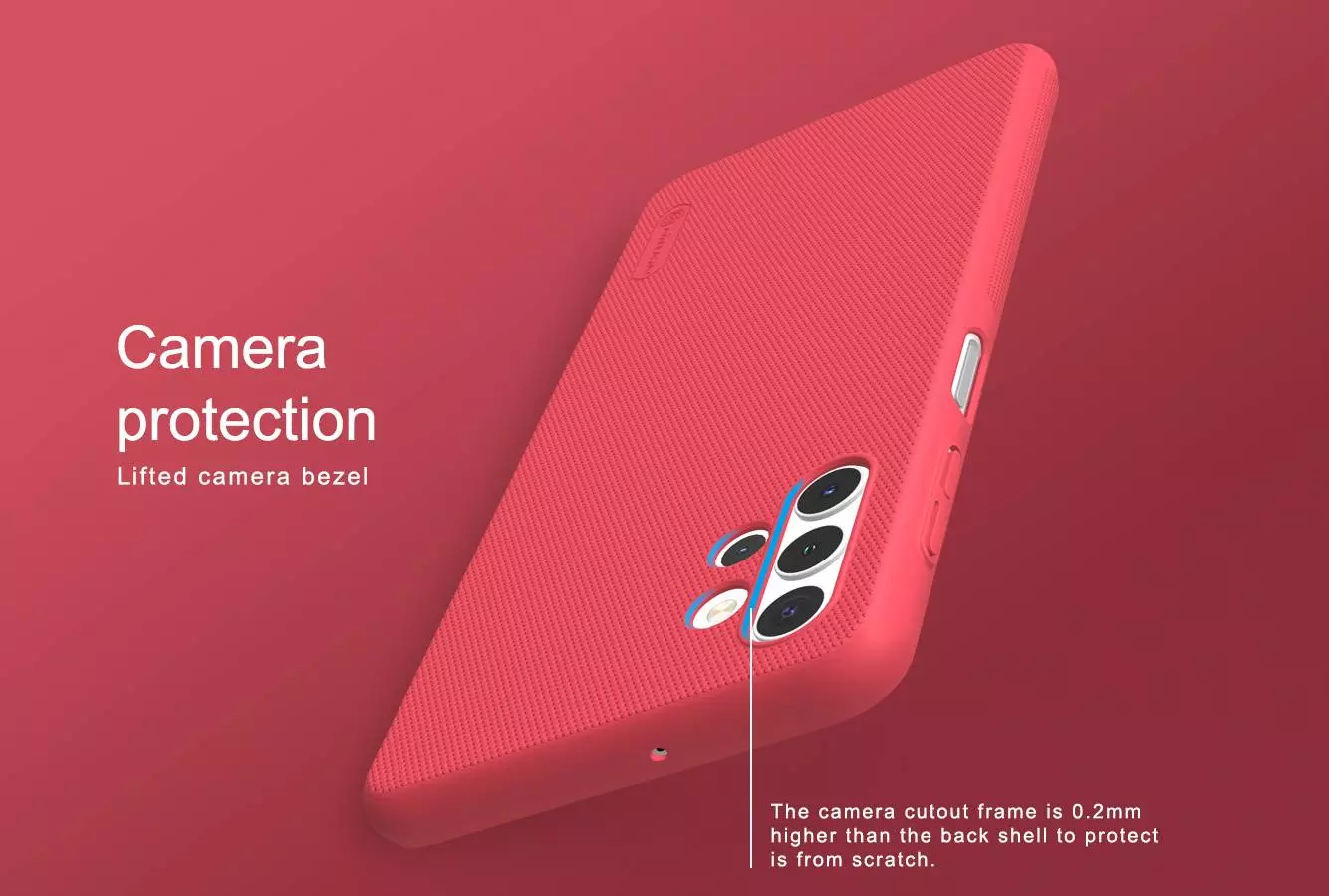 Протиударний чохол бампер Nillkin Super Frosted Shield для Samsung Galaxy M32 5G Red (Червоний)