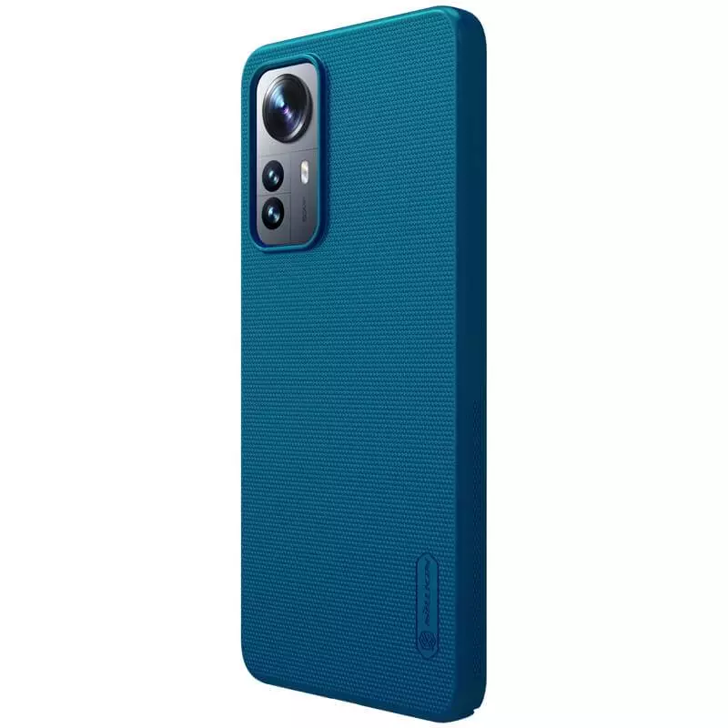 Противоударный чехол бампер Nillkin Super Frosted Shield для Xiaomi 12 Lite Blue (Синий)