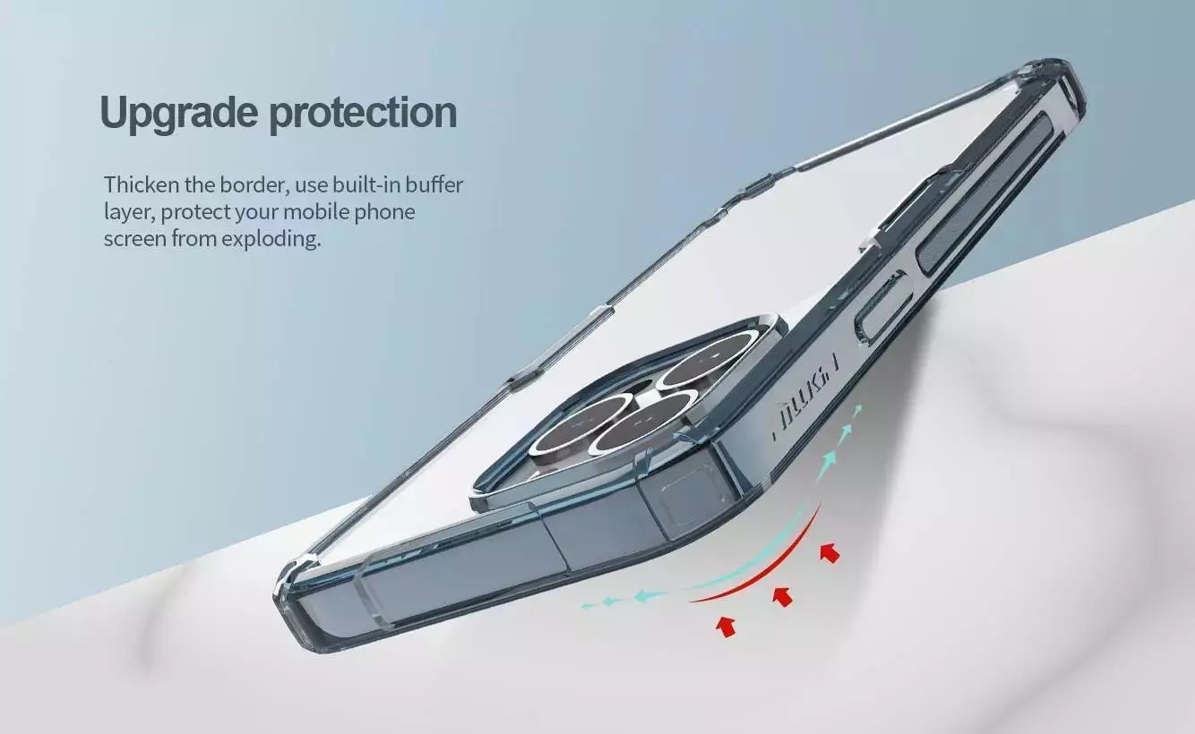 Чехол бампер Nillkin TPU Nature Pro для Vivo Y02 Blue (Синий)