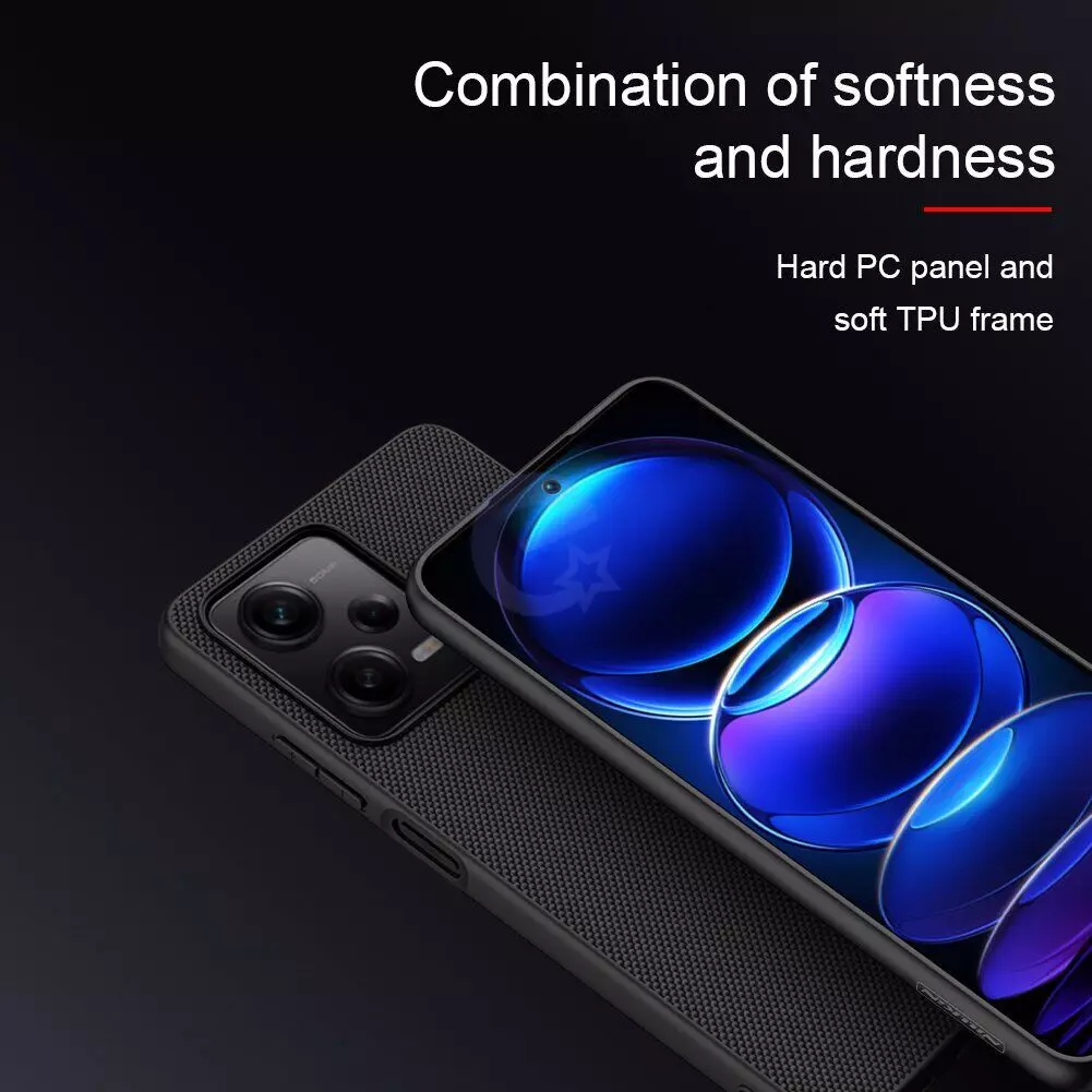 Чохол бампер Nillkin Textured для Xiaomi Redmi Note 12 Pro 5G / Poco X5 Pro Black (Чорний) Чохол бампер Nillkin Textured для Xiaomi Redmi Note 12 Pro 5G / Poco X5 Pro Black (Чорний)