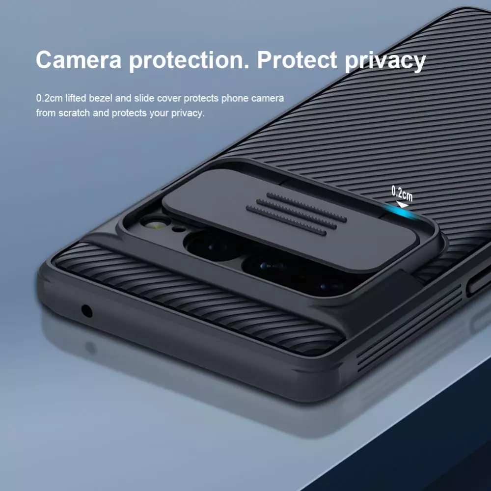 Протиударний чохол бампер Nillkin CamShield Pro (шторка на камеру) для Google Pixel 7 Pro Black (Чорний)