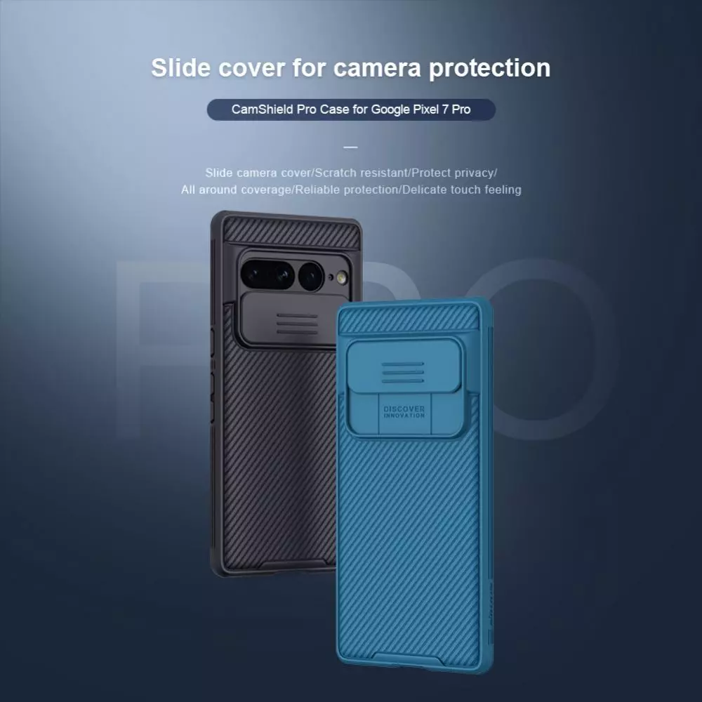 Протиударний чохол бампер Nillkin CamShield Pro (шторка на камеру) для Google Pixel 7 Pro Black (Чорний)
