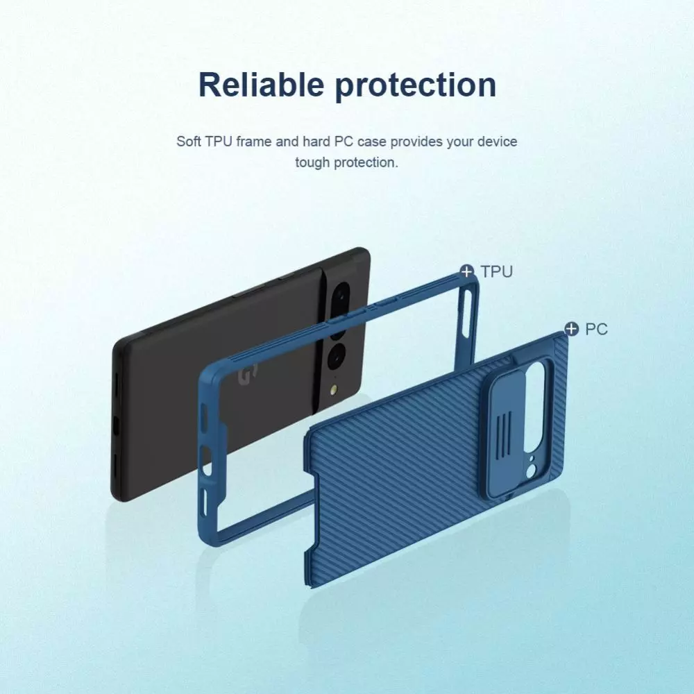 Протиударний чохол бампер Nillkin CamShield Pro (шторка на камеру) для Google Pixel 7 Pro Black (Чорний)