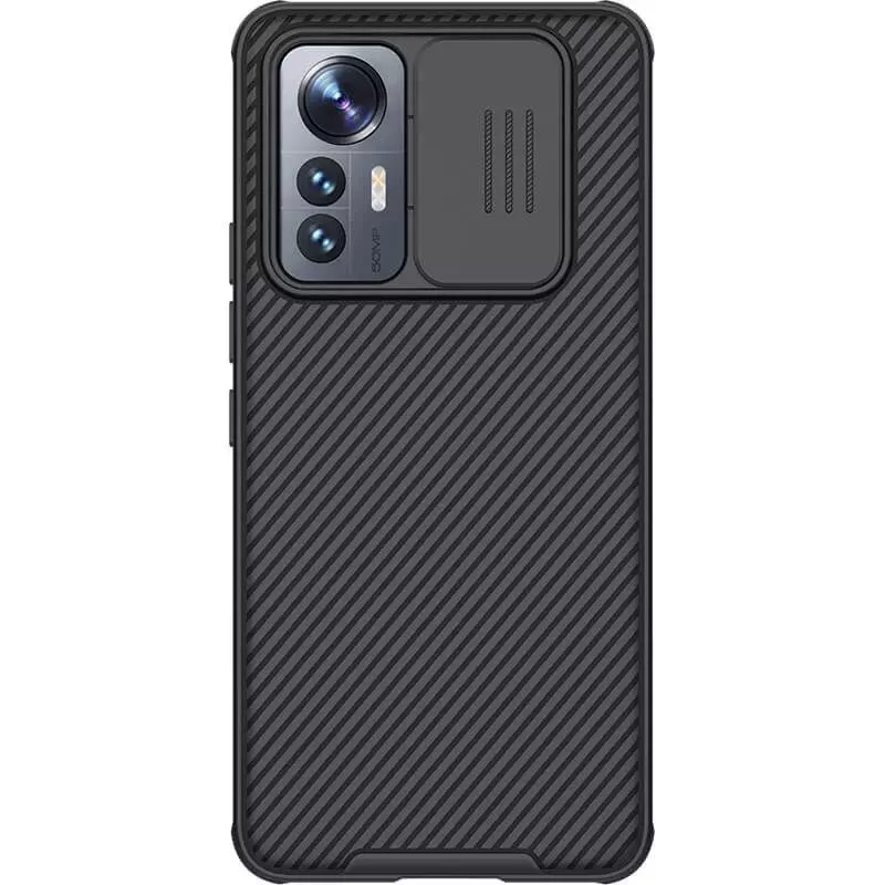 Протиударний чохол бампер Nillkin CamShield Pro (шторка на камеру) для Xiaomi 12 Lite Black (Чорний)