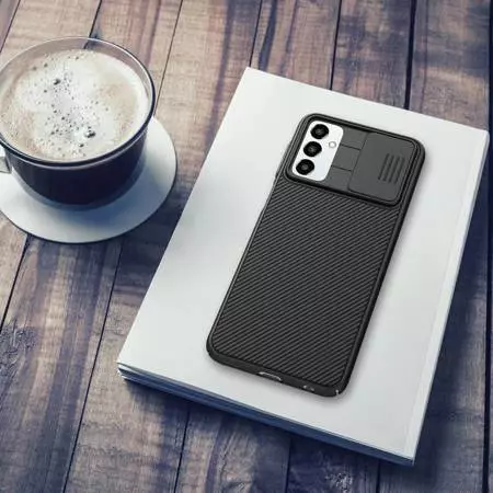 Противоударный чехол бампер Nillkin CamShield (шторка на камеру) для Samsung Galaxy M23 / Galaxy M13 Blue (Синий)