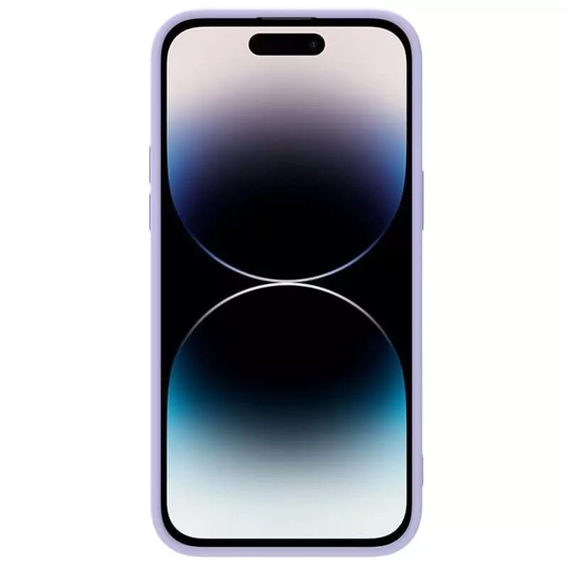 Противоударный чехол бампер Nillkin CamShield Silky Magnetic Silicone (шторка на камеру) для iPhone 14 Pro Max Midnight Blue (Темно Синий)
