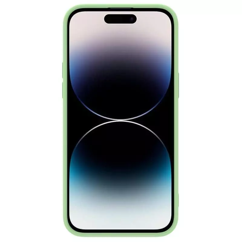 Противоударный чехол бампер Nillkin CamShield Silky Magnetic Silicone (шторка на камеру) для iPhone 14 Pro Max Midnight Blue (Темно Синий)