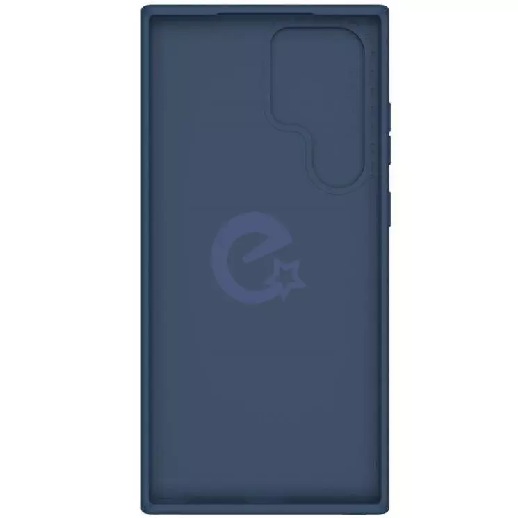 Противоударный чехол бампер Nillkin CamShield Silky Silicone (шторка на камеру) для Samsung Galaxy S23 Ultra Midnight Blue (Темно Синий)