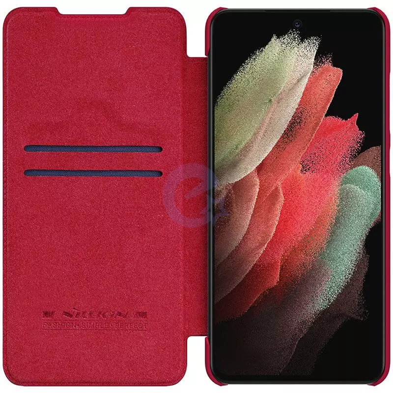 Чохол книжка Nillkin Qin Pro (шторка на камеру) для Samsung Galaxy S23 Ultra Red (Червоний)
