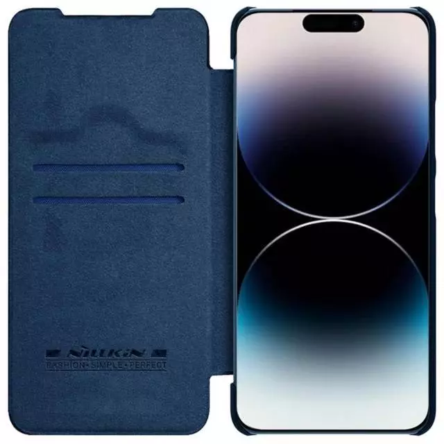 Чехол бампер Nillkin Qin Pro (plain leather) для iPhone 14 Pro Max Black (Черный)