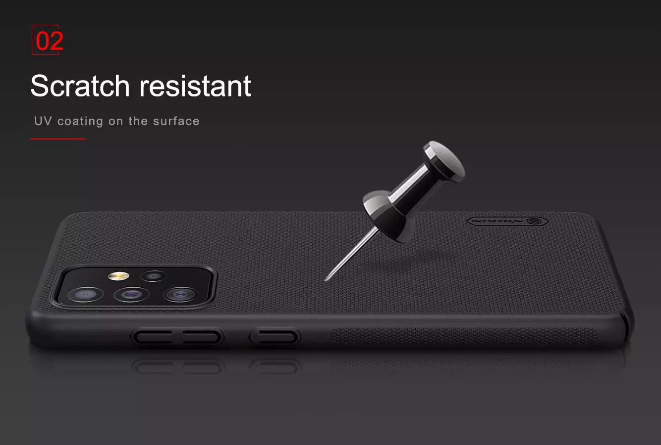 Протиударний чохол бампер Nillkin Super Frosted Shield для Samsung Galaxy A53 5G Black (Чорний)