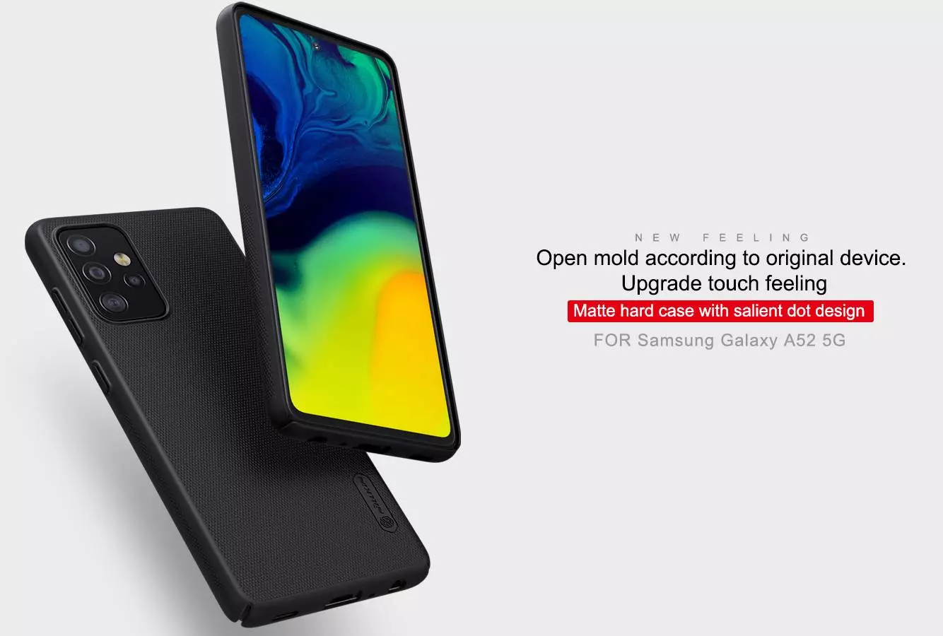 Протиударний чохол бампер Nillkin Super Frosted Shield для Samsung Galaxy A53 5G Black (Чорний)