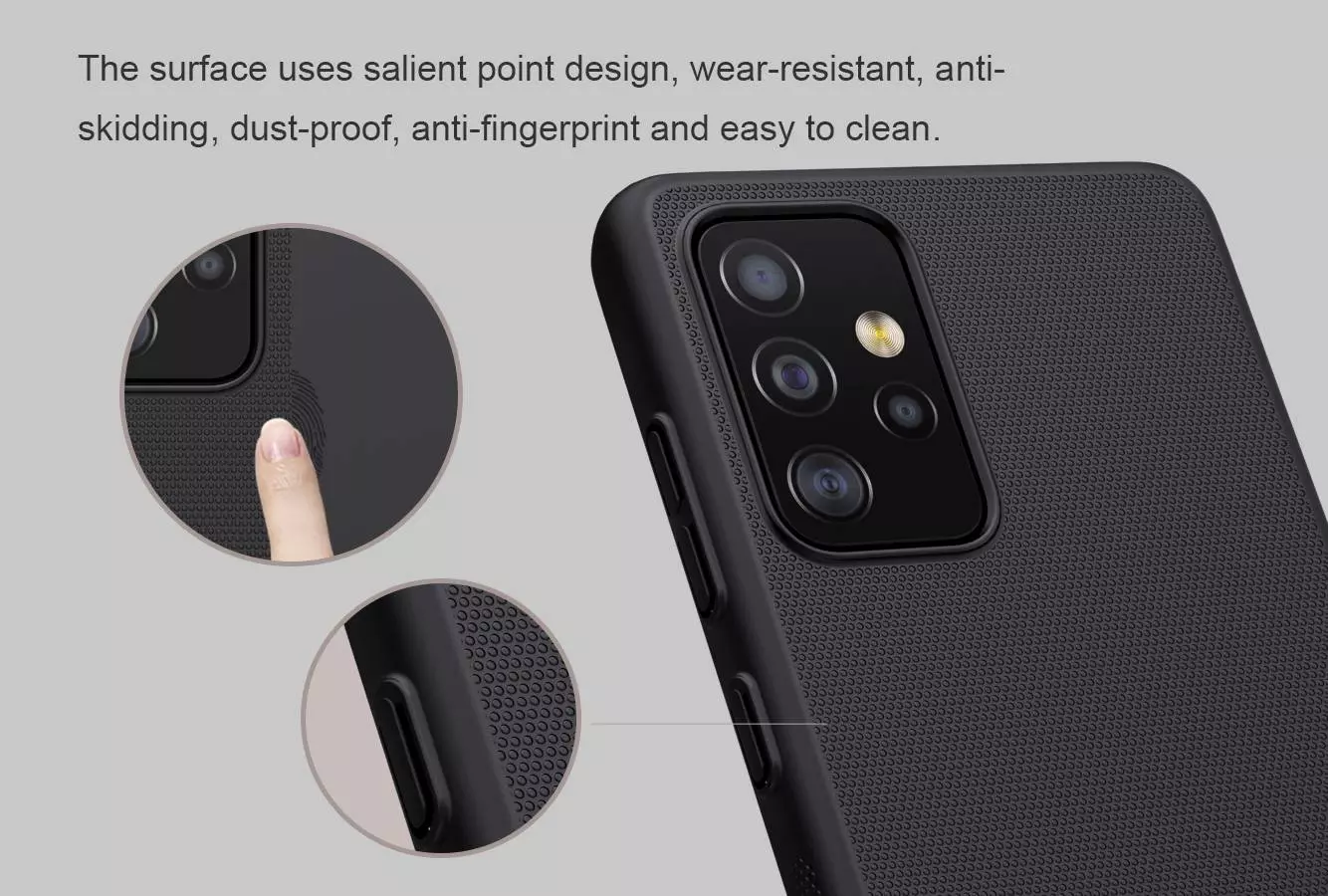 Протиударний чохол бампер Nillkin Super Frosted Shield для Samsung Galaxy A53 5G Black (Чорний)