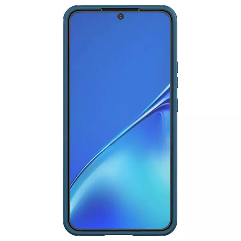 Противоударный чехол бампер Nillkin Super Frosted Shield Pro для Samsung Galaxy S23 Blue (Синий)