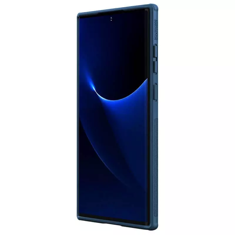 Противоударный чехол бампер Nillkin Super Frosted Shield Pro для Samsung Galaxy S23 Ultra Blue (Синий)