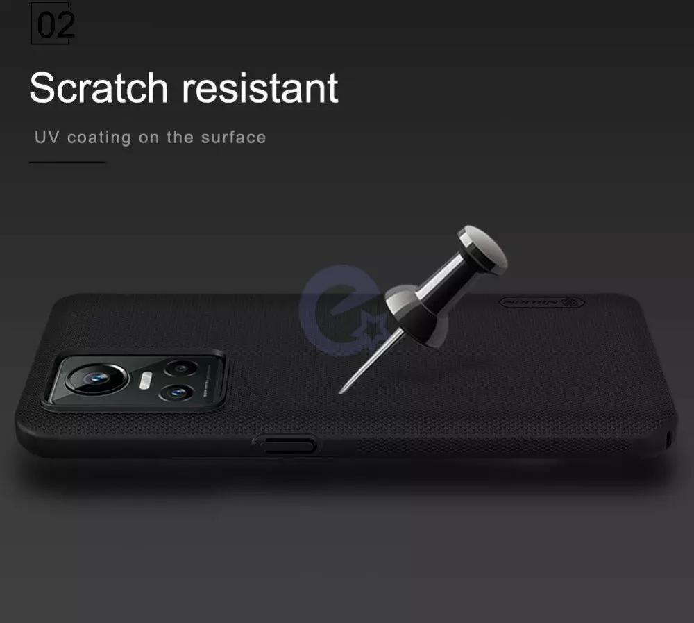 Противоударный чехол бампер Nillkin Super Frosted Shield для Realme GT Neo 3 White (Белый)