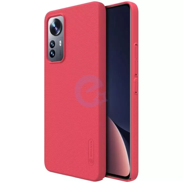 Противоударный чехол бампер Nillkin Super Frosted Shield для Xiaomi 12 Lite Red (Красный)