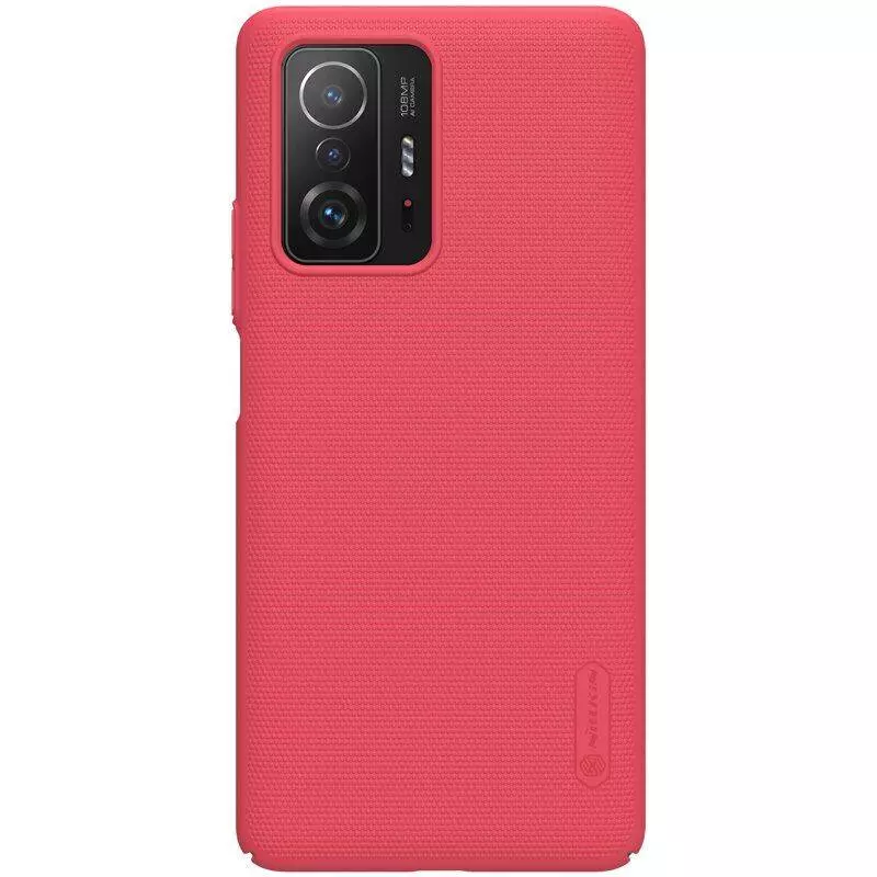 Противоударный чехол бампер Nillkin Super Frosted Shield для Xiaomi Poco M4 5G / Redmi Note 11R Red (Красный)