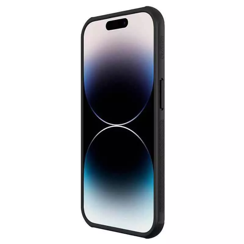 Противоударный чехол бампер Nillkin Super Frosted Shield Pro (с вырезом под бренд) для iPhone 14 Pro Max Black (Черный) Противоударный чехол бампер Nillkin Super Frosted Shield Pro (с вырезом под бренд) для iPhone 14 Pro Max Black (Черный)