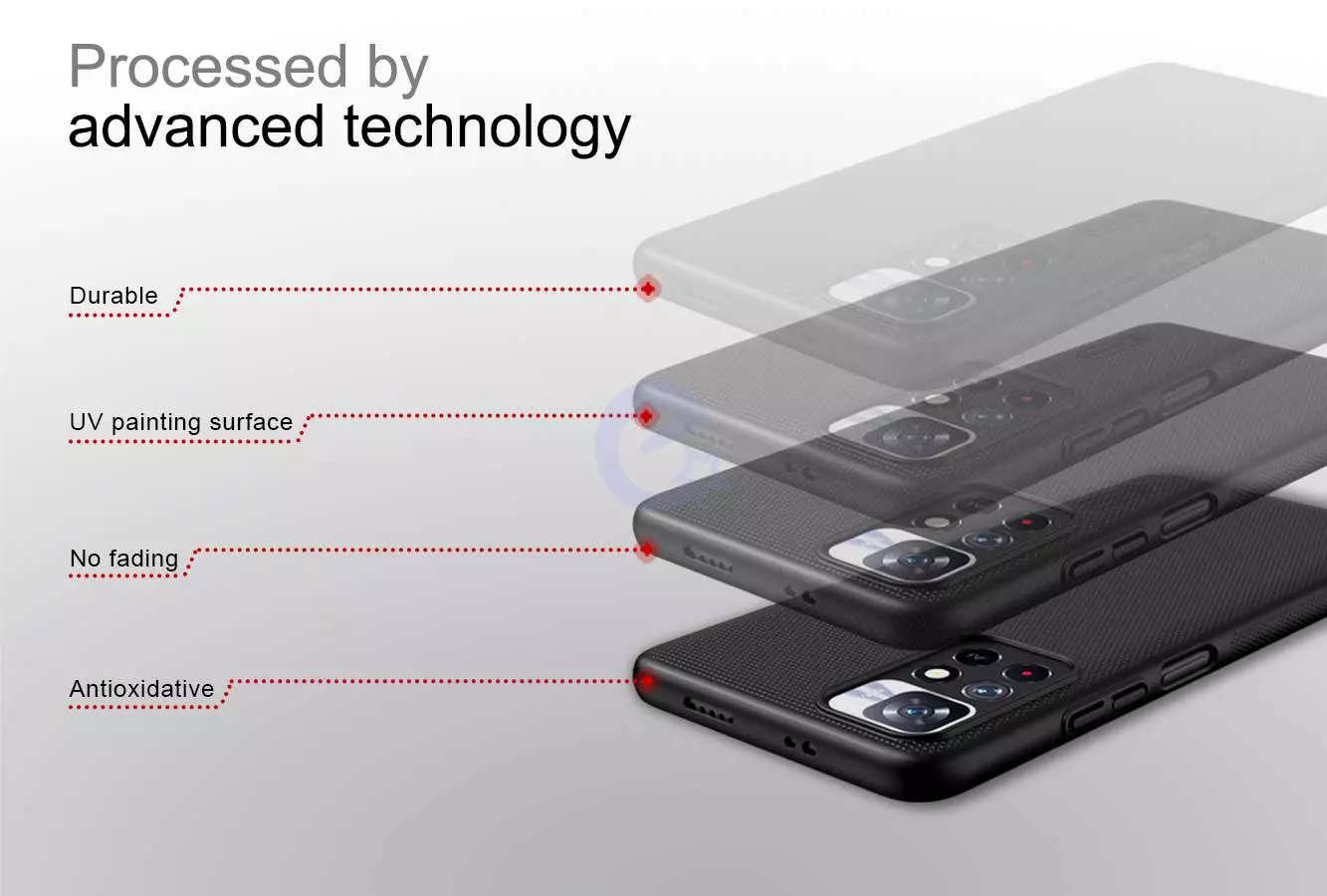 Протиударний чохол бампер Nillkin Super Frosted Shield для Xiaomi Poco M4 Pro Blue (Синій)